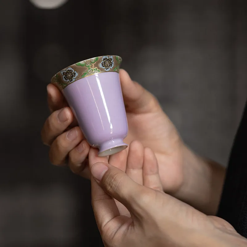 Well edge pattern fragrant cup, hand-painted teacup trace master cup