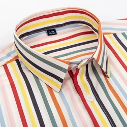 Korean Luxury Men Clothing Autumn New Long Sleeve Striped Social Shirts Men Business Casual Blouse Homme Shirt Camisas De Hombre
