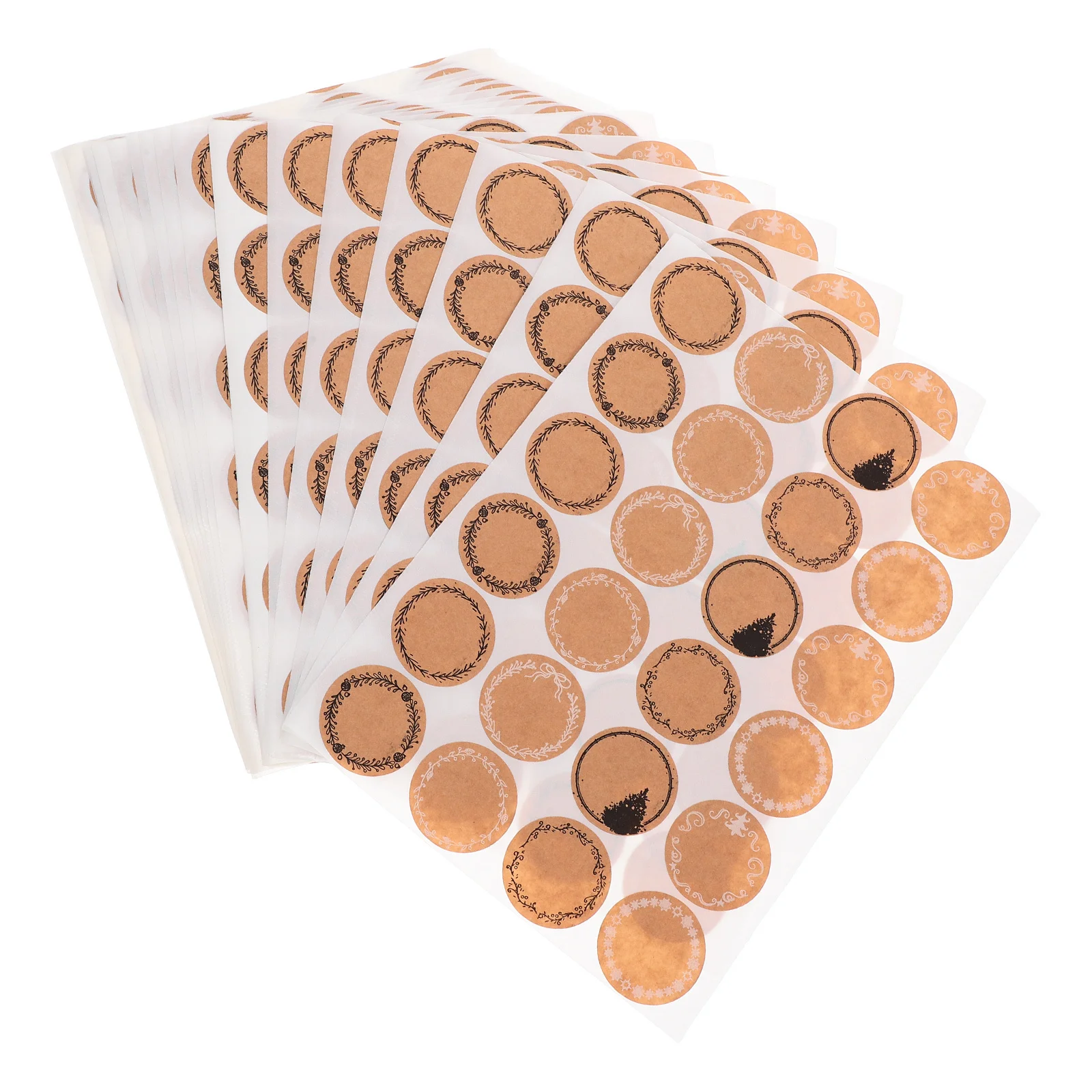 

600 Pcs Vintage Decor Brown Sticker Name Tags Can Labels Jar Baking Canning
