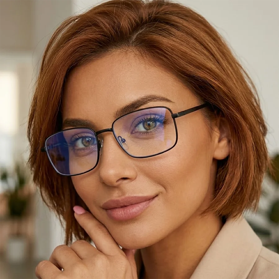 Men Women Classic Reading Glasses Coated Clear Lens Metal Frame Comfortable Wear Eyewaer Suitable Home Office Use Gift Choice