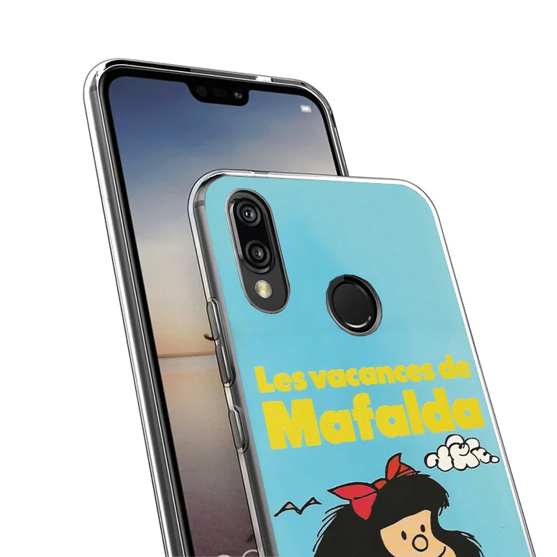 Mafalda Cartoon Phone Case For Huawei P40 P30 P20 P10 Lite Mate 20 10 Pro P Smart Z Y5 Y6 Y7 Y9 Personalized Print Cover