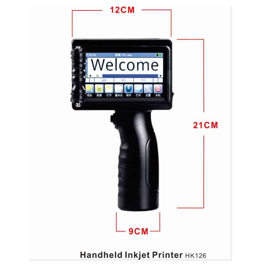 BTMARK Handheld Inkjet Printer Print Height 2-12.7mm Handheld Printer For Data QR Code Barcode Logo Date Label Inkjet Printer