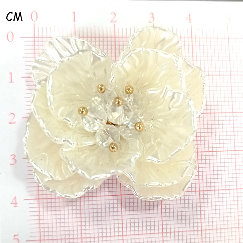 6pcs Handmade 3D Crystal Wrist Flower Base Accessory DIY Multilayer Flowers Sewing Bridesmaid Wedding Jewelry Accessories