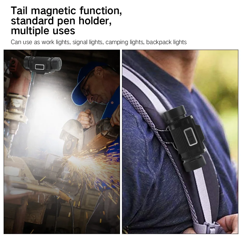 BORUiT B50 1200LM LED Headlamp Powerful TYPE-C Rechargeable 21700 Battery Headlight Waterproof Fishing Camping Head Torch
