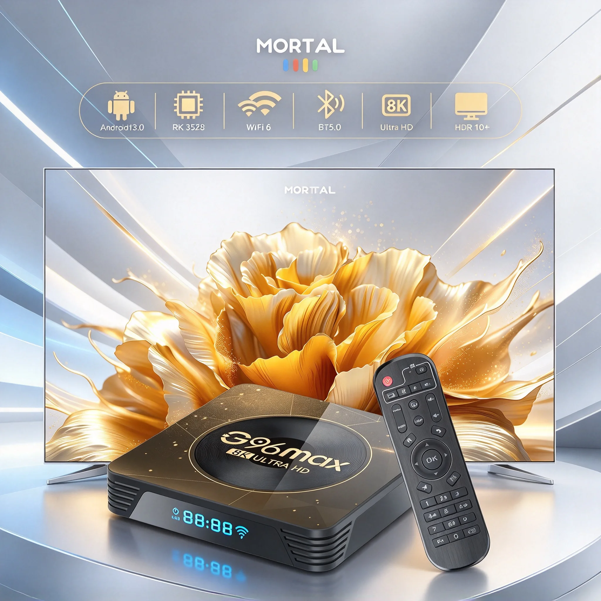 G96 Max Android TV Box RK3528 Quad Core Android 13 4GB 64GB 8K Ultra HD Dual WiFi 6 BT50 AV1 Media Player Smart Set Top Box