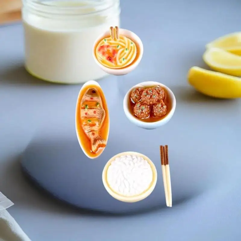 Кукольный дом, китайская посуда, еда, миниатюры, масштаб 1/12, украшения для кухни, столовой