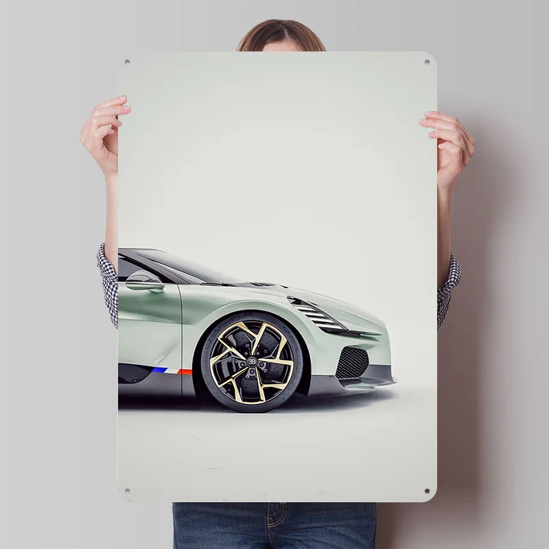 Sports Mistral Concept - Front Side Car Metal Poster Customized Wall Art Retro Vintage Tinplate Signs for Garage Desk Decor Home