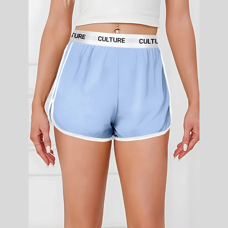Summer Women's Shorts Casual Pure Ribbon Webbing with Structure Ladies Pants Fashion Female Clothing Slim Sports Wear