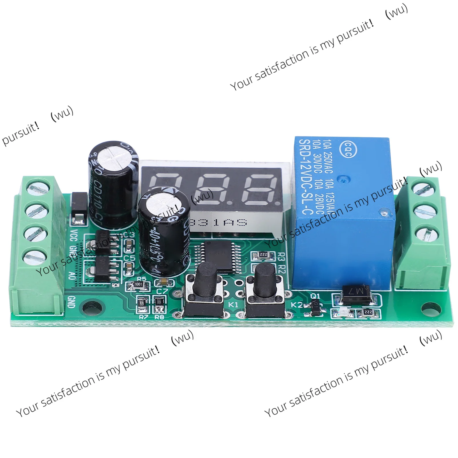 Digital display, high precision, relay, electronic components DC12V voltage detection module