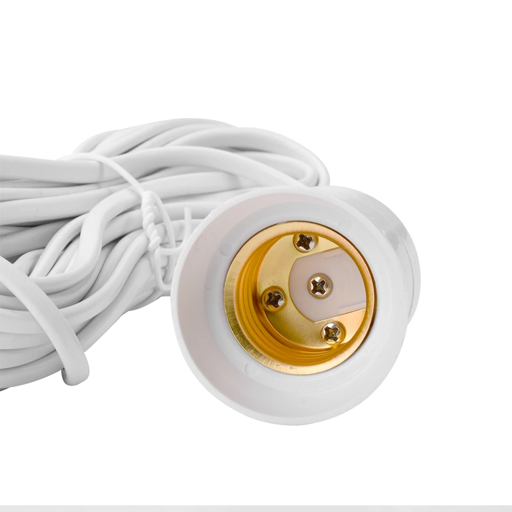 E27 10A 3/5/8/10m Lamp Bases Universal With Switch Led Bulb Socket Adapter Converter With Switch Lamp Two Plugs Suspension