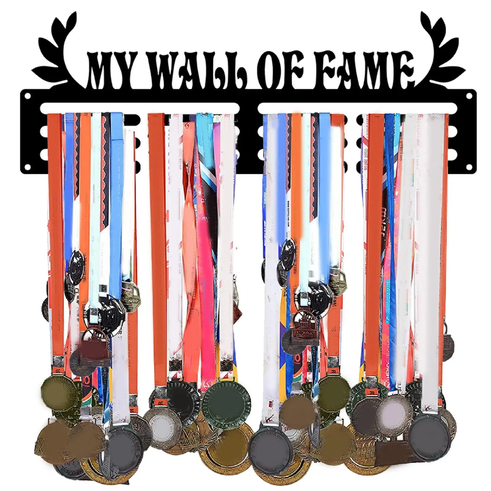 Medal Hanger Wall Mounted Metal Award Ribbon Organizer for Sports Award Sports Race Runner Gymnastics Plaques Sports Medals