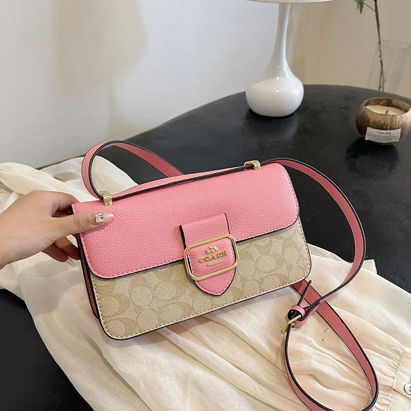 2024 New High-class Versatile One-shoulder Satchels Sac Gg Cc Light Luxury Rhombus Chain Handbag 100% Leather Women\'s Small Bag