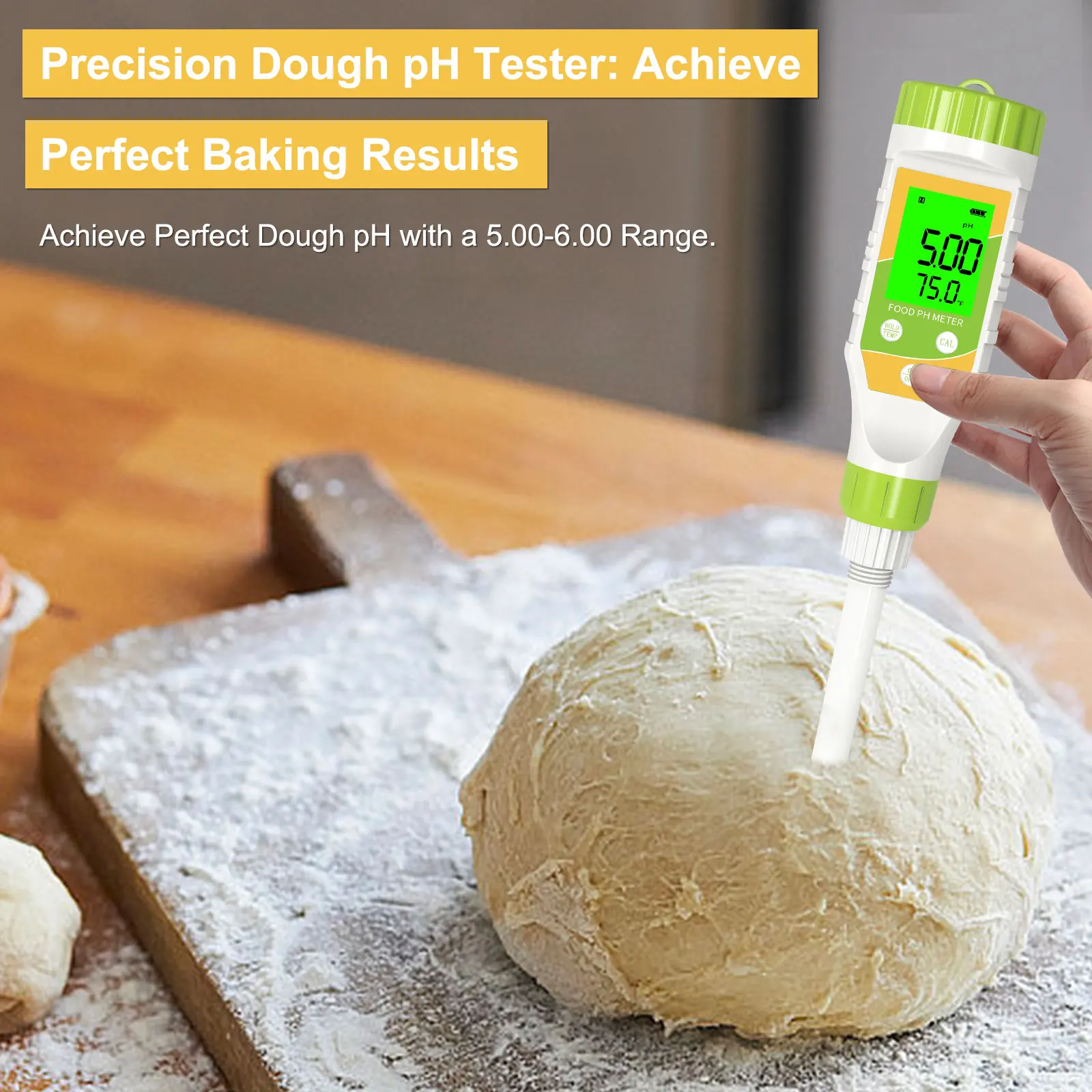 Imagem -03 - Yieryi Food ph Meter Profissional Inteligente ph Tester Massa de Carne de Queijo Acidez para o Pão Canning Water Monitor Tester 14.00