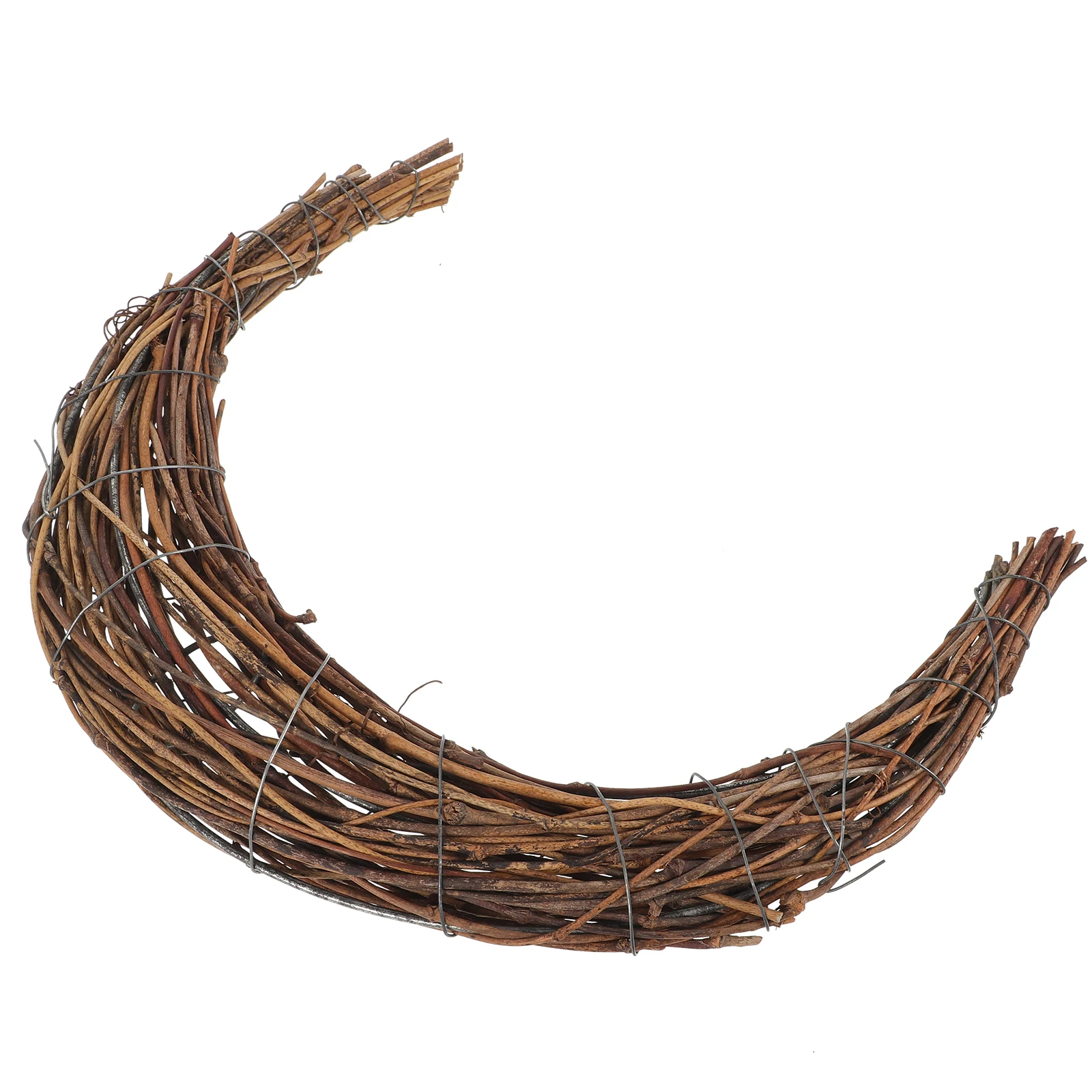

Rattan Wreath Vine Frame Crescent Shaped Decoration Moon Weaving Garland Diy Wreath Material Floral Ring