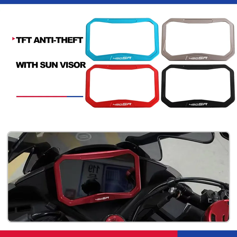 

2023 2024 New Motorcycle CNC Meter Frame Cover Screen Glare Shield Instrument Display Guard FOR CFMOTO CF MOTO 450SR 450 SR 2022