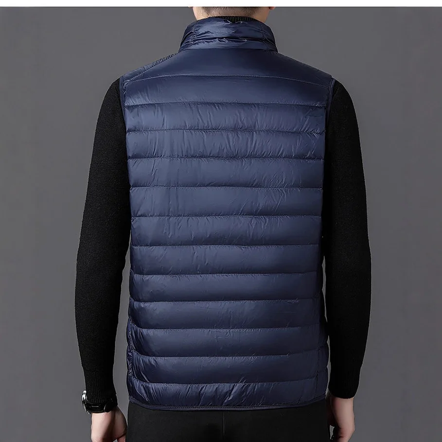 سترة رجالية كاجوال من القطن مقاس كبير سترة شتوية دافئة فضفاضة بدون أكمام لأزياء الخريف والشتاء #3