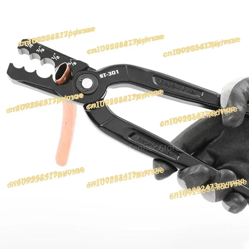 DSZH ST301 Copper Tube Repair Pliers Compound Rounder and Flat Folding Tube Versatile Round Plier Tool Fix Leaks Quickly Eas