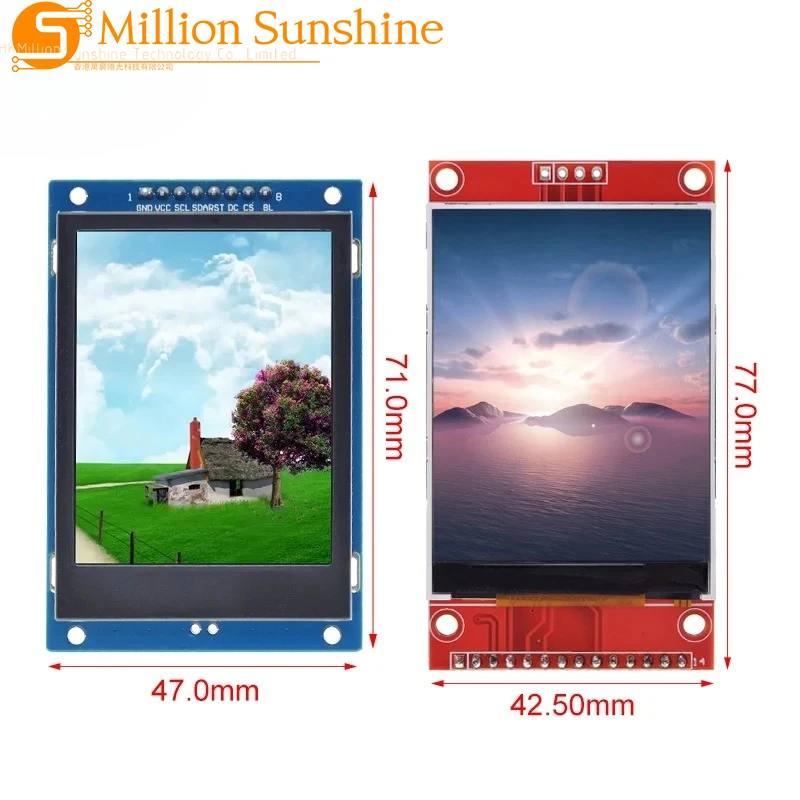 2.4 inch 240x320 SPI TFT LCD Serial Port Module 5V/3.3V PCB Adapter Micro SD Card ILI9341 / ST7789V LCD Display for arduino