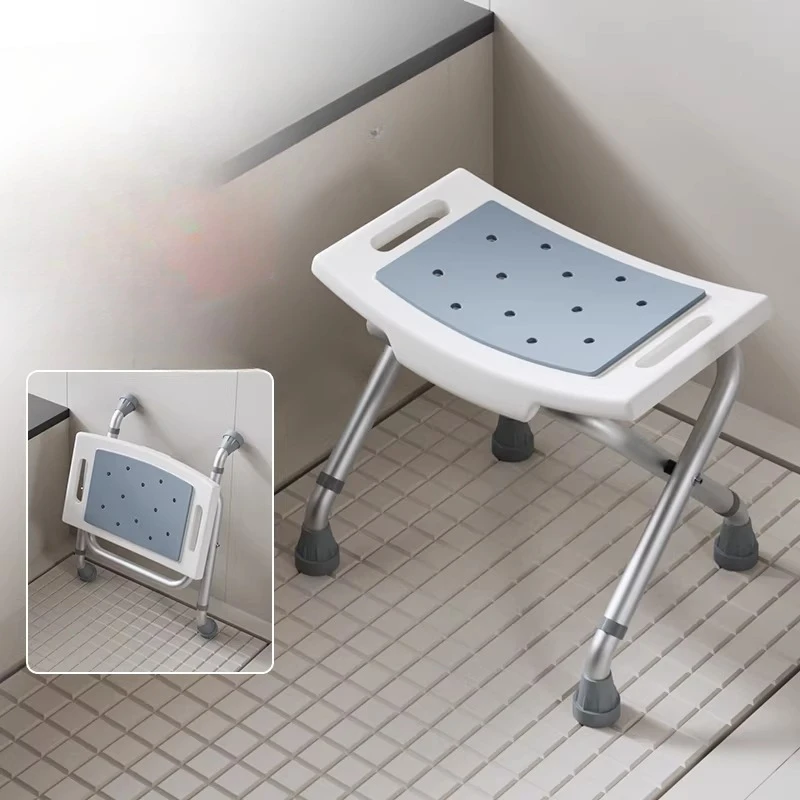 

Складной стул для душа со скрытыми подлокотниками, противоскользящее сиденье для ванной комнаты для пожилых людей, портативная регулируемая скамья для ванны для пожилых