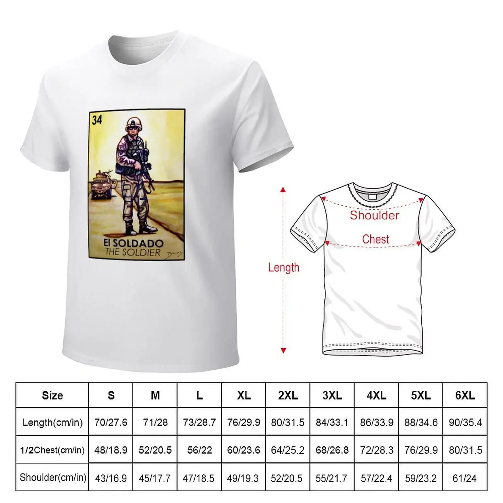 El Soldado I - The Soldier I - Loteria T-Shirt anime t shirts quick drying Men's t-shirts