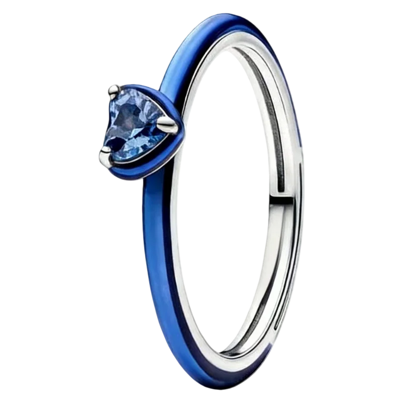 2026 Popular 925 Silver Heart-Shaped Crown Elegant goddess Ring, a High-End Jewelry Gift for Wedding Parties