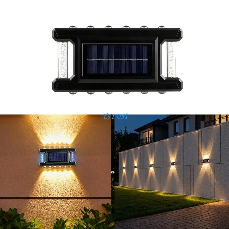 E15A LED Wall Washer Solar Deck Lighting Waterproof 500mAh Battery Plastic Texture
