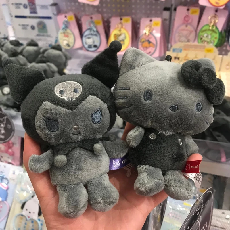 카본 블랙 시리즈 쿠로미 멜로디 플러시 펜던트 만화 인형 주변 플러시 키체인 백팩 장식 펜던트 창의적인 선물