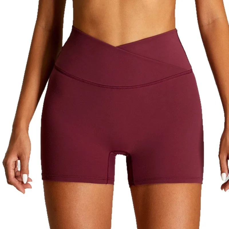 PMW Women's High Waist Yoga Shorts Women's Tight Running Yoga Pants Hip Lift Quick Drying Sports Fitness Shorts