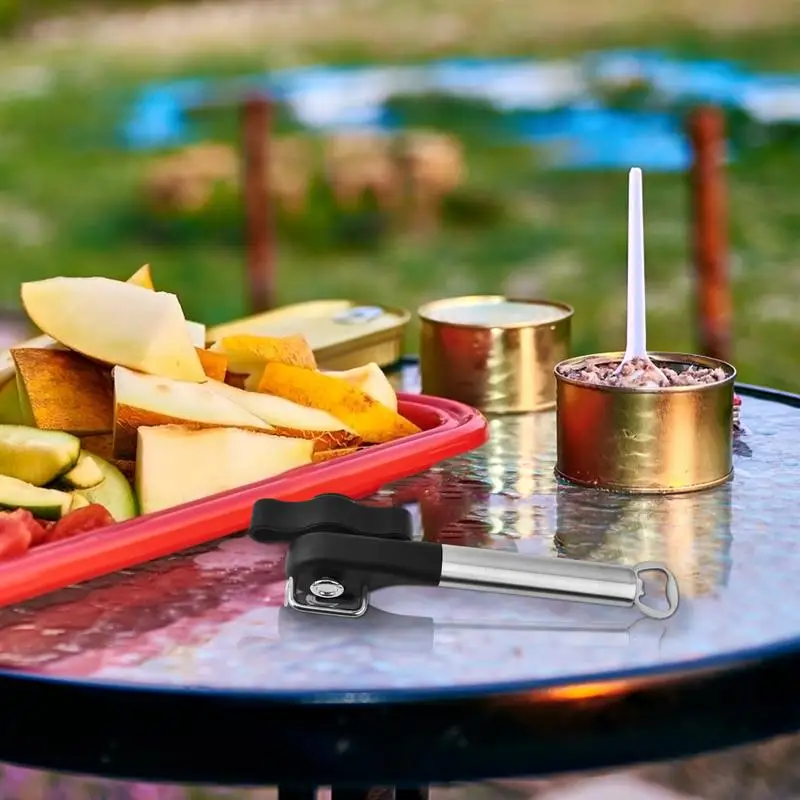 Abridor de latas portátil, herramientas de cocina, profesional, Manual, corte lateral, suministros de cocina