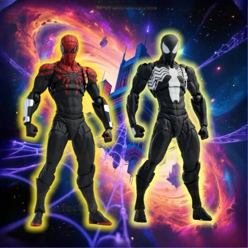 تمثال ألعاب الفوضى باللونين الأحمر والأسود على شكل عنكبوت في نهاية المطاف Spider-Man CT Anime نموذج قابل للجمع لعبة شخصية إبداعية هدية #1