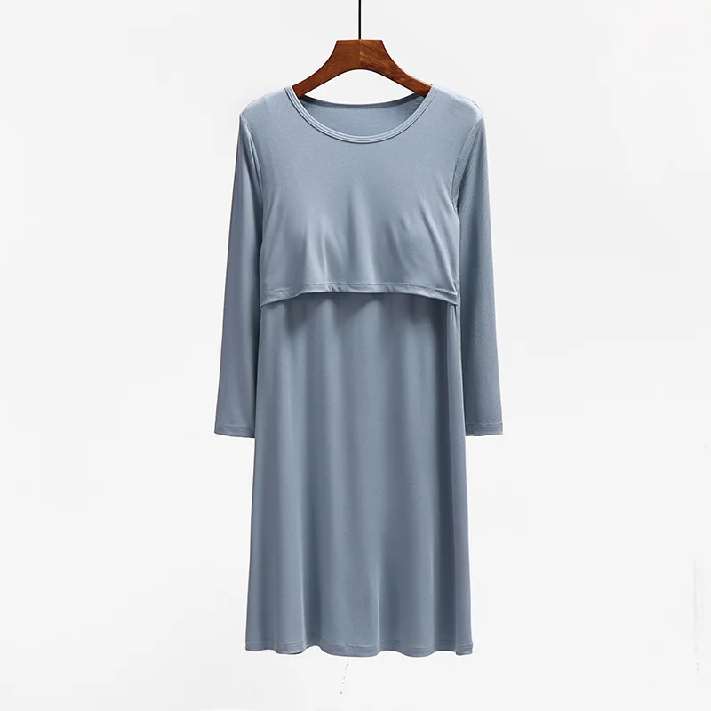 Pregnancy Nursing Pajamas Sleepwear Pregnant Pajamas Mother Breastfeeding Nightgown Elegant Maternity Nursing Dress