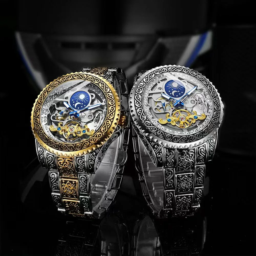 New Forsining Mechanical Watch Men\'s Tourbillon Automatic Watch Luxury Hollow Waterproof New Men\'s Fashion Watch