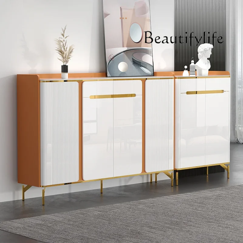 

tH Beutiful Waterproof Shoe Cabinet White Design Luxury Space Saving Shoe Rack Organizer Storage Armoire Chaussures Home Furnitu