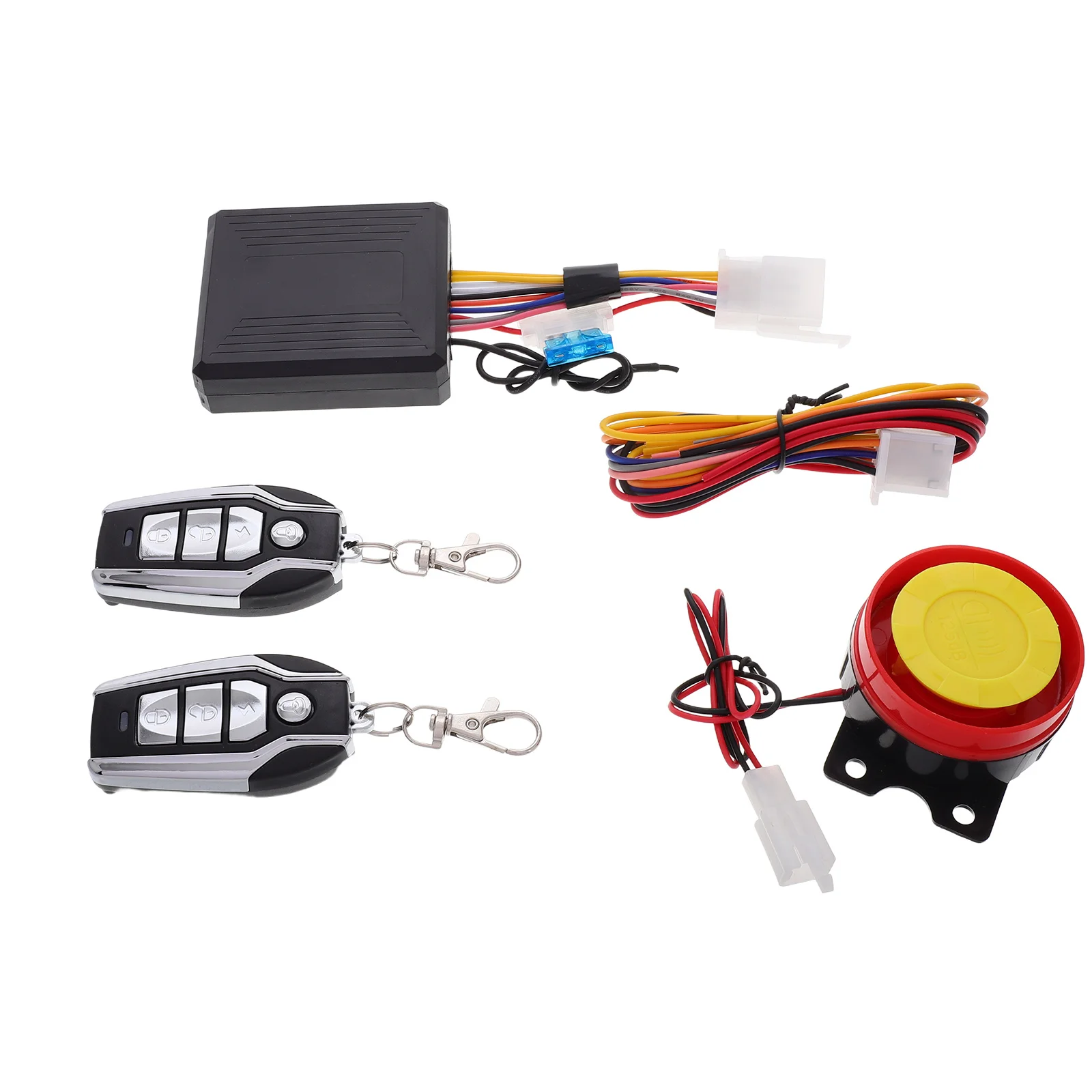

Alarm Anti Theft Systems 12V Remote Control One Way Security Alarms Vehicle Easy Installation Practical Design Multi