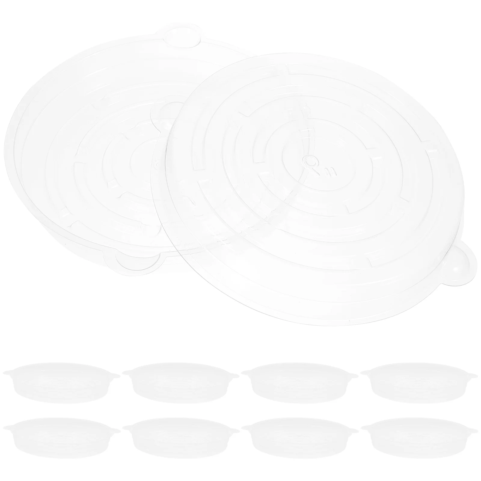 

10 Pcs PVC Vase Base Plant Trays Drip Saucers for Flowerpot 6 Inch Transparent Collect Water Keep Clean Garden