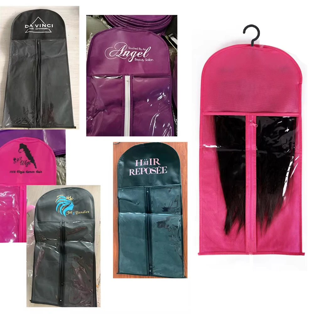 

Wig Storage Bags with Hanger for Multiple Wigs, Dust-proof, Ideal for Hair Extensions Accessories Pls contact us for custom logo