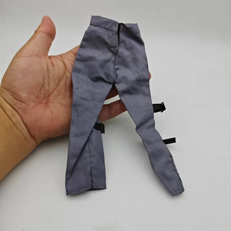 1/6 Scale Grey Blue Strap Pants Model WWII Male Solider Trousers Clothes for 12in 303toys HT Body Doll Figure Toys