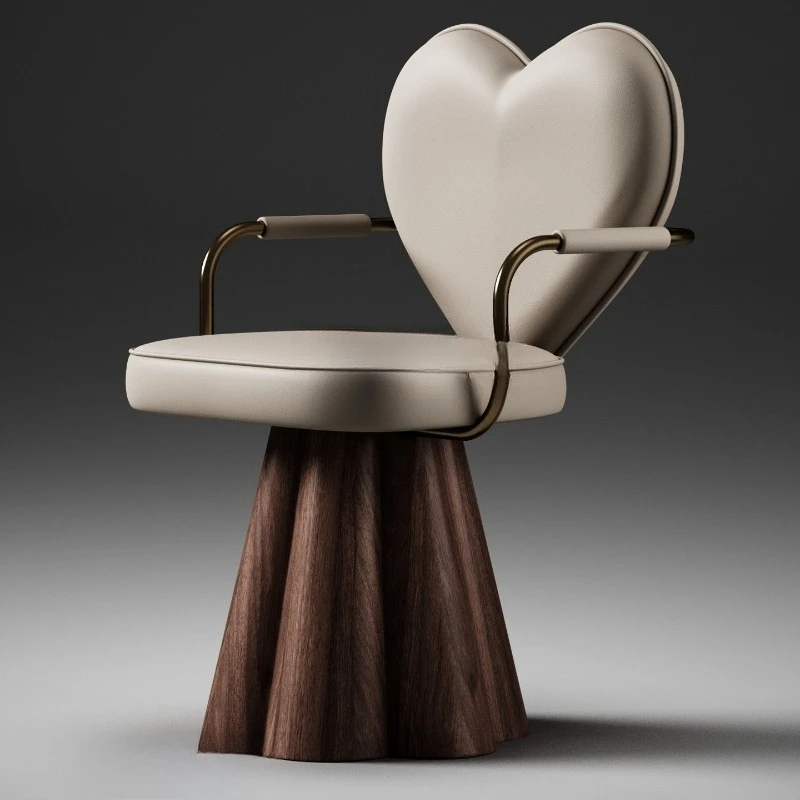 

Love dressing chair leather makeup chair rotatable high-end makeup stool girls master bedroom cloakroom dressing stool