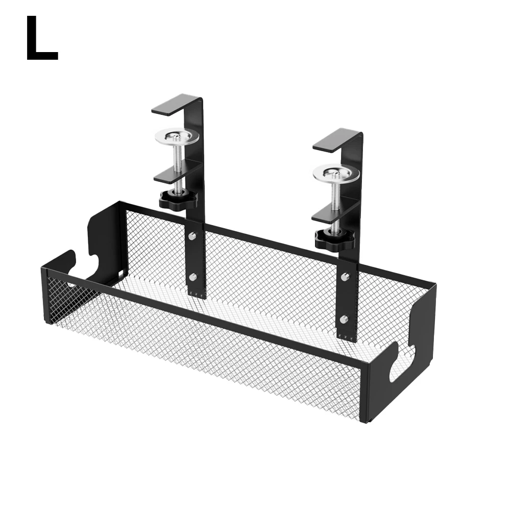 Desk Edge Clamp Cable Tray for Organising Wires and Power Cords Under Desk Management Solution to Keep Workspace Clean