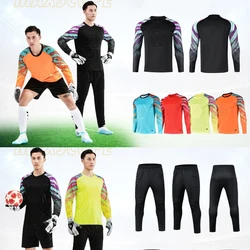 Men's Football Goalkeeper Jersey Custom Boys Soccer Sportswear Training Tracksuit Futsal Team Uniform Adult Kids Goalkeeper Suit