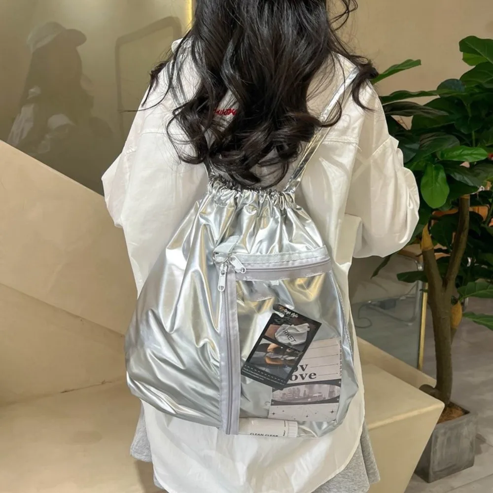 

New Transparent Drawstring Backpack Casual Multifunctional Doll Storage Bag Large Capacity Lightweight Shoulder Bag