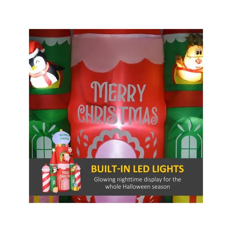 زينة عيد الميلاد القابلة للنفخ لقضاء العطلات في الهواء الطلق، زخرفة حديقة عيد الميلاد الاحتفالية، ديكور تفجير لفصل الشتاء