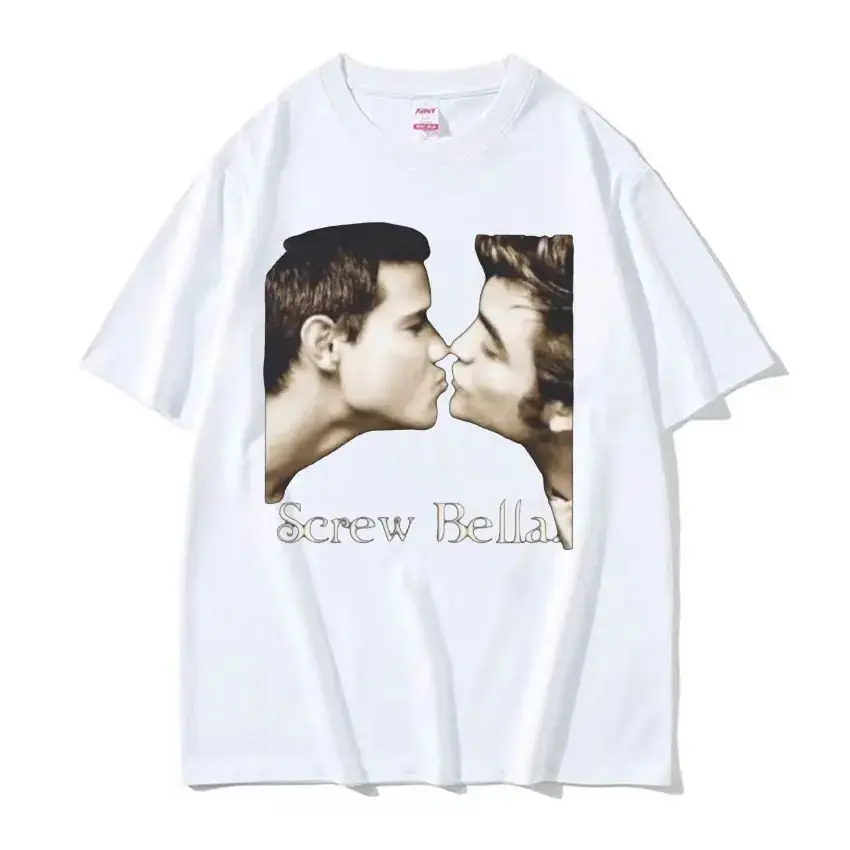 Twilight Funny Meme T-Shirts Screw Bella Retro T-Shirt Herren Damen Harajuku Mode Sommer Übergroße Y2k Streetwear Unisex – Detail 2