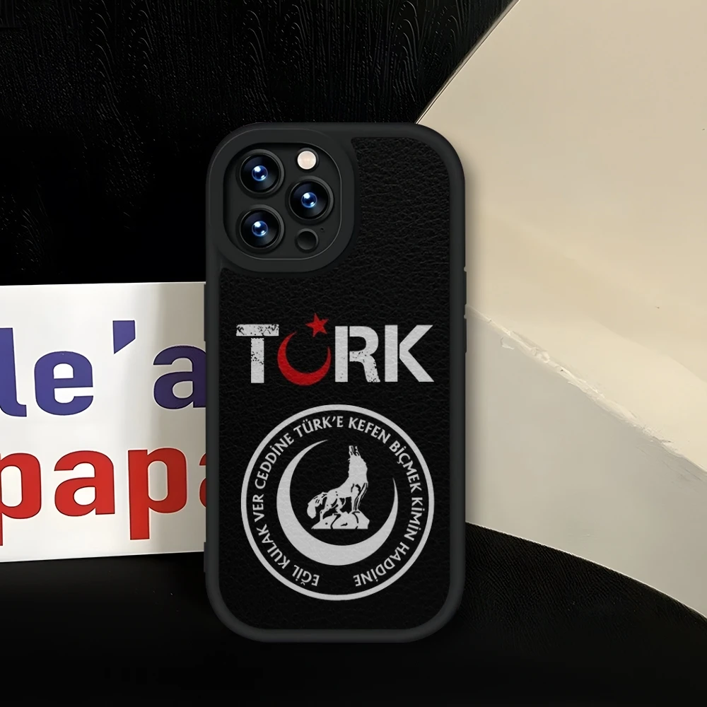 Turk Wolf Turkey Flag Phone Case Silicone Soft Black For IPhone 13 14 16 15 12 11 Pro Max Mini Xs Xr Plus SE2020 Leather Coque