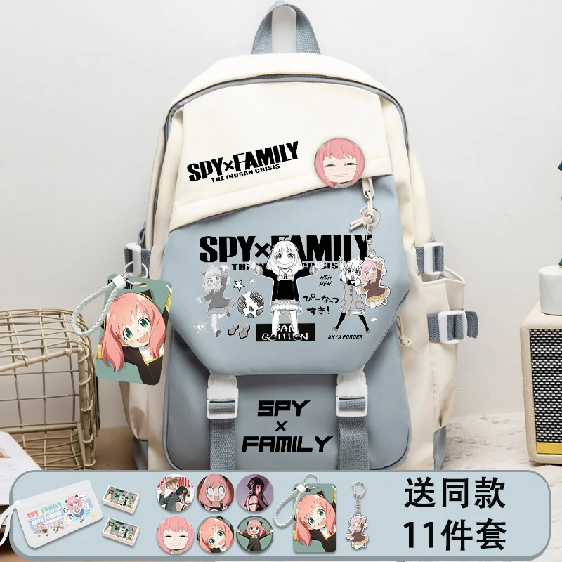 30×43×14cm Black Blue Green, Spy x Family, Anime, Student School Bags, Backpacks, Girls