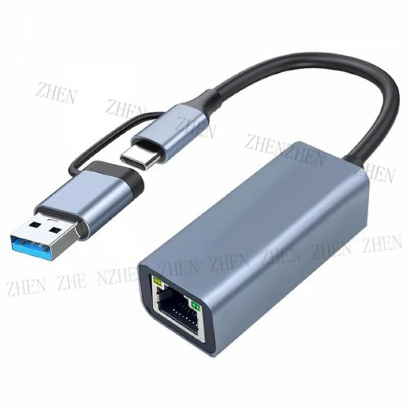 

Адаптер Y для USB 3.0 — Ethernet с USB C — RJ45 Gigabit LAN 1000 Мбит/с Kab8365