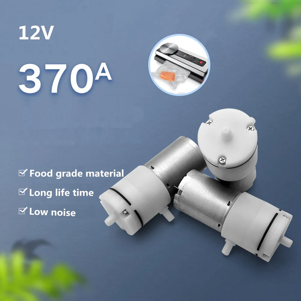 

1PCS 370A Mini Air Pump 12V LowNoise Electric Micro Vacuum Booster Motor for Beauty Instrument Medical Treatment Garden Aquarium