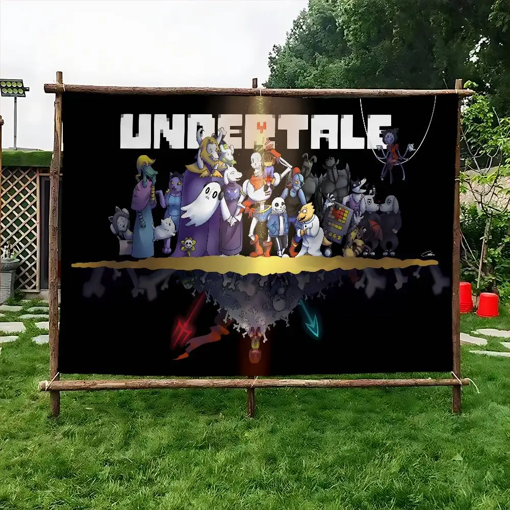 Флаг U-Undertale для классических игр, для семейных групповых фотографий, декора гостиной, дома, общежития, настенный декор, баннер