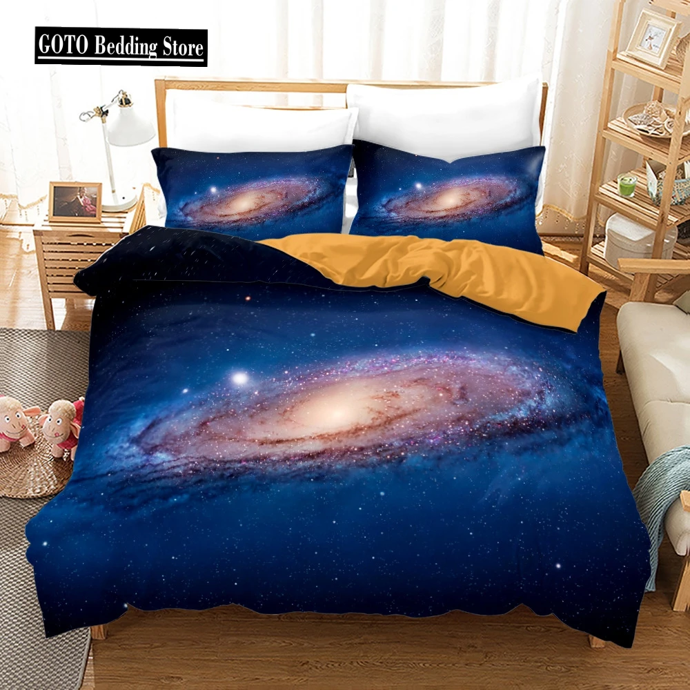 

2021 Hot New western galaxy bedding Set cotton Winter Duvet Cover Sets Reactive Printing Kids adult bedding sets Dropshpping