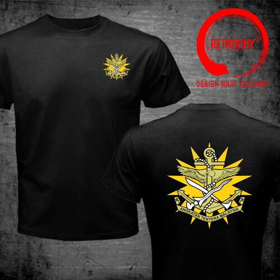 Funny Design Badge of the Malaysian Armed Forces  Shirt Men Fashion Trendy Casual Clothing Stylish Tops Tee Shirt Leisure Tshirt